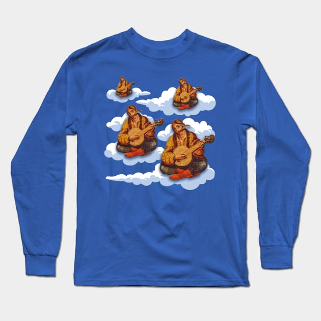 Cossack Mamai on a cloud Long Sleeve T-Shirt by Gogodzy